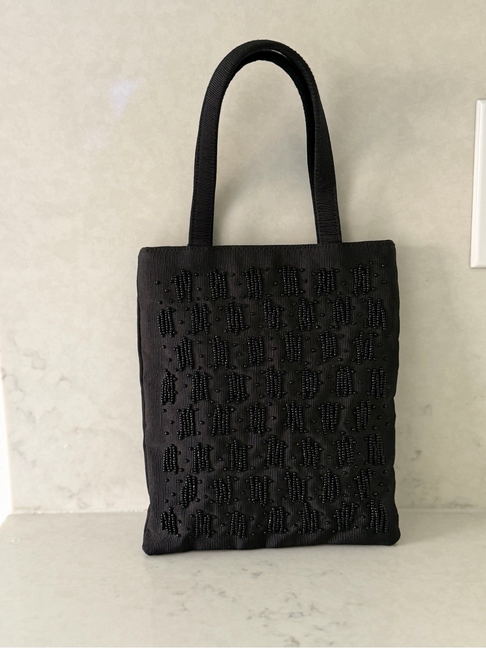 Vintage Black Beaded Bag